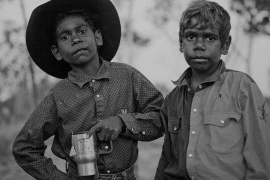 Two young boys at the rodeo Doomadgee Queensland 2008