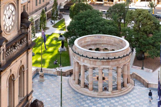 Birds eye view of Anzac Square