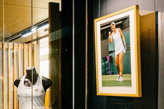 Ash Barty in action at Wimbledon