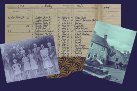 Image from Findymypast showing old pictures and census records