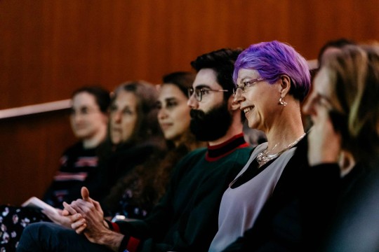 Audience watching a Talking Ideas event at State Library