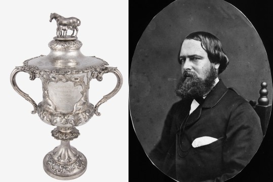 The Corinthian Cup 1855 and portrait of Queenslands First Premier Sir Robert George Wyndham Herbert