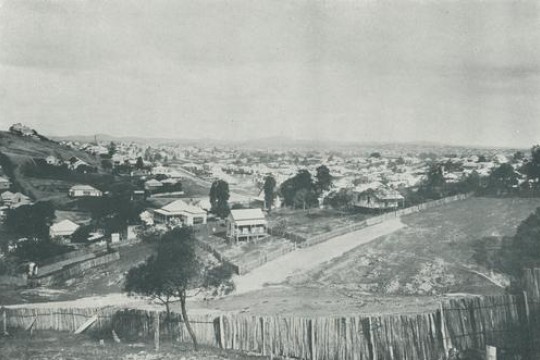 Brisbane suburb of Paddington from Enoggera Terrace ca 1890John Oxley Library State Library of QueenslandImage No APE-047-01-0013