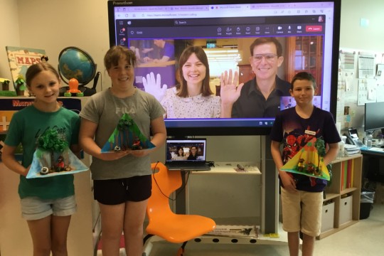 Queensland Children’s Hospital School students showcase dioramas inspired by Banjo Paterson’s Waltzing Matilda during a Live at the Library workshop. 