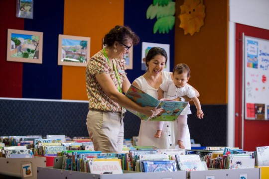Families at Toddler Time session at Gordon White library