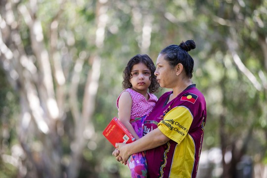 Mother and daughter talking