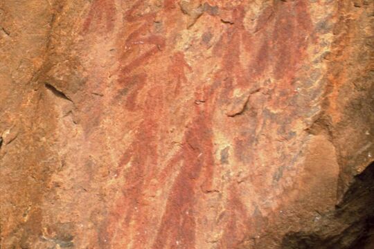 Kalkadoon rock art at Sun Rock