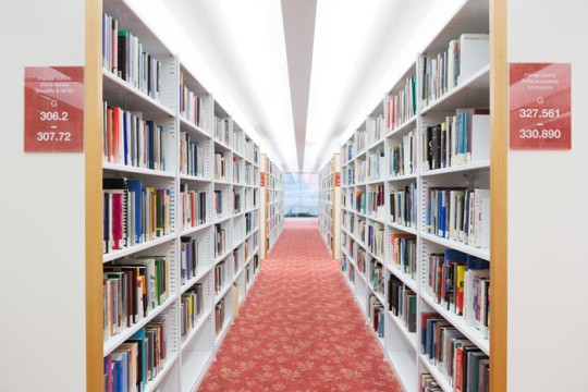 State Library book shelves. Photo by Jeff Camden.