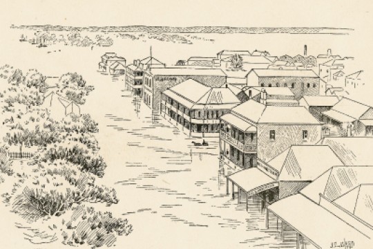 Souvenir of floods Southern Queensland February 1893 - Wharf Street Maryborough