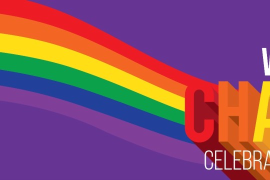Wear It Purple Day logo with rainbow design 