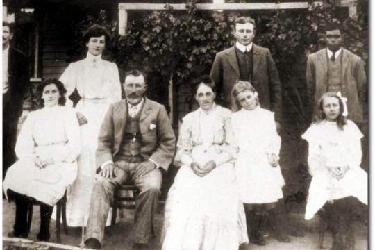 Bayliss family, with Archie Murphy, far right