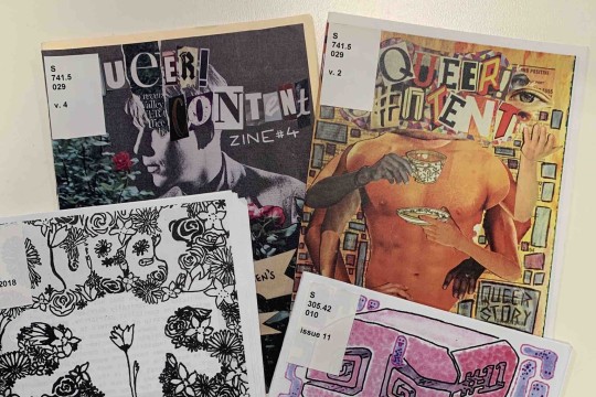 The covers of four LGBTIQA+ zines from State Library of Queensland's collection