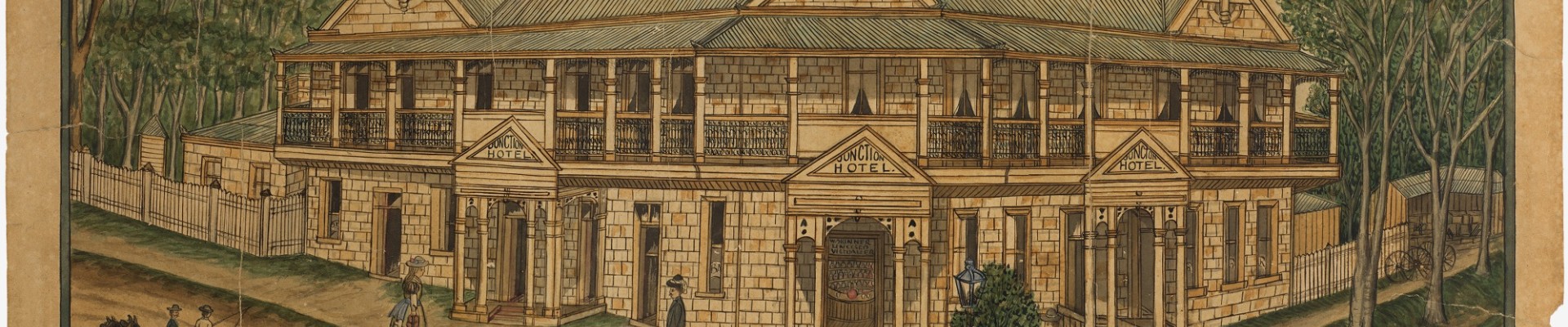 Drawing of the Junction Hotel Brisbane