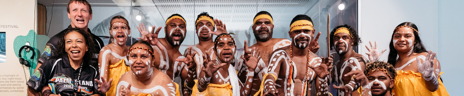 Bwgcolman Dancers at the Palm Island and Our People Exhibition Launch Bwgcolman Dancers at the Palm Island and Our People Exhibition Launch