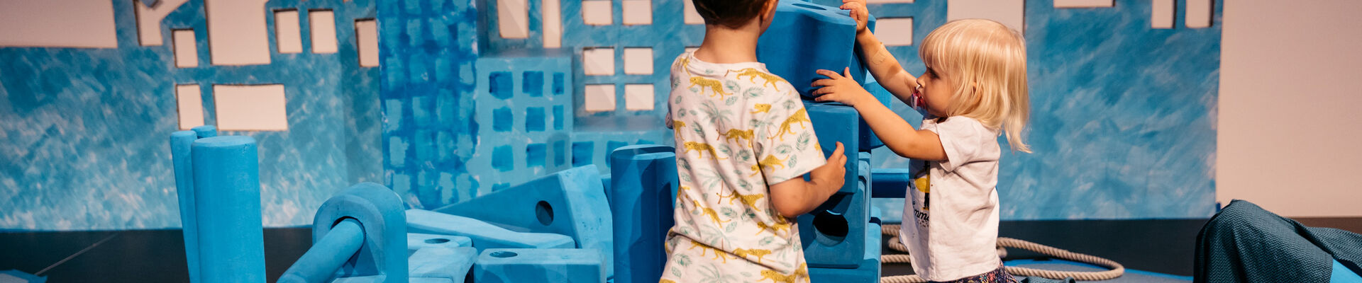 Children playing in the Imagination Playscape at State Library of Queensland. Children playing in the Imagination Playscape at State Library of Queensland
