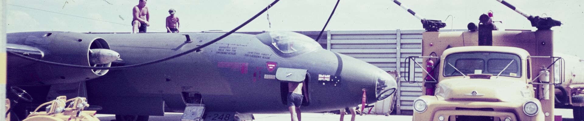 2 Refueling a Canberra Bomber on the 2 Squadron flight line Phan Rang Vietnam