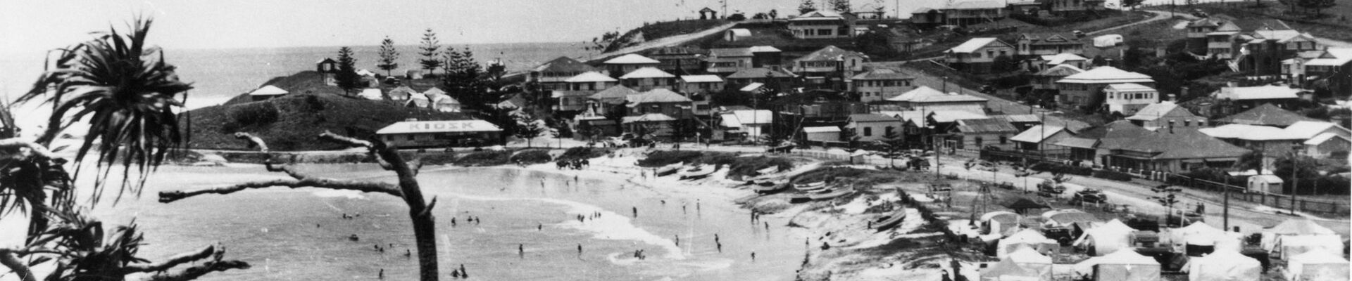 Aerial view of Rainbow Bay at Coolangatta Queensland ca 1948