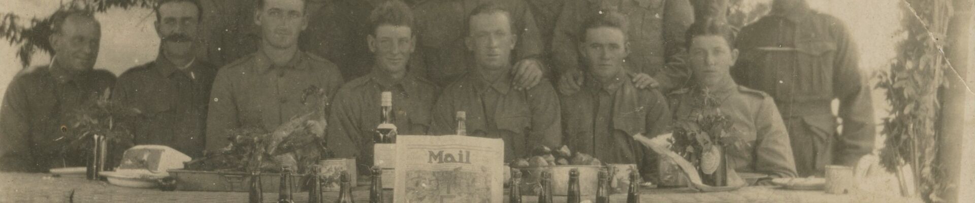 Australian Light Horse Soldiers Celebrating Christmas in Palestine during WWI 1916 Robert Cyril Vickers Photographs 1915-1919 John Oxley Library State Library of Queensland