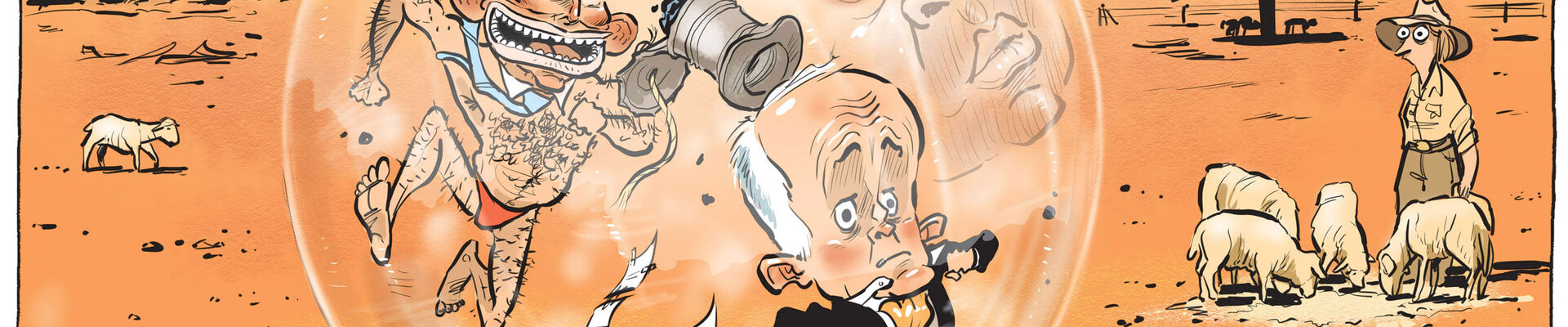 The Insiders by David Pope. political cartoon The Insiders by David Pope