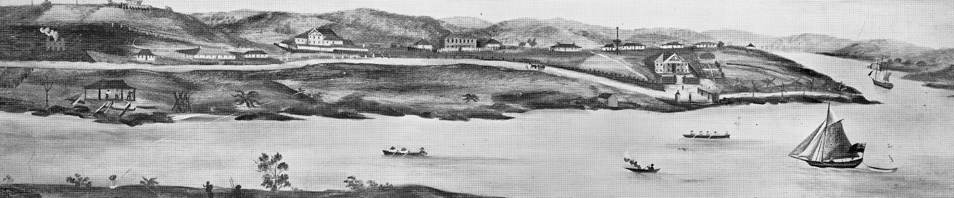 Image of early Brisbane Town in convict days, ca. 1831 Image of early Brisbane Town in convict days ca 1831