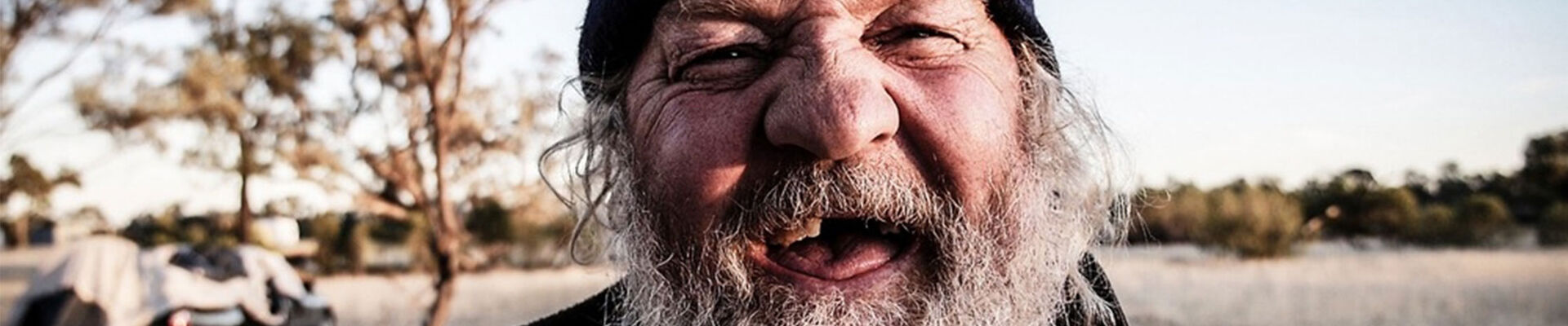 Camel musterer Artie, also known as 'The Wizard', on Charlotte Plains Station near Cunnamulla, Queensland, 2014 Older man looking at the camera
