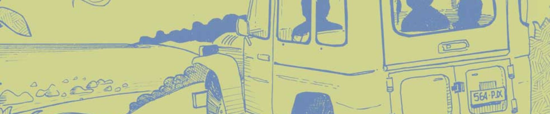 From The Crocodile by Gregory Omeenyo Landrover illustration