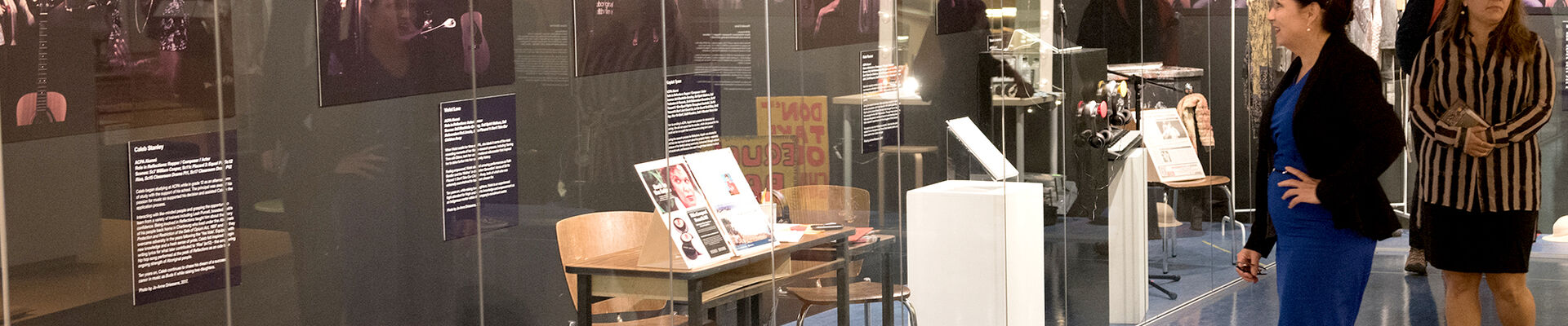 Visitors view the Dont Just Count Us Let Us Count exhibition for the first time
