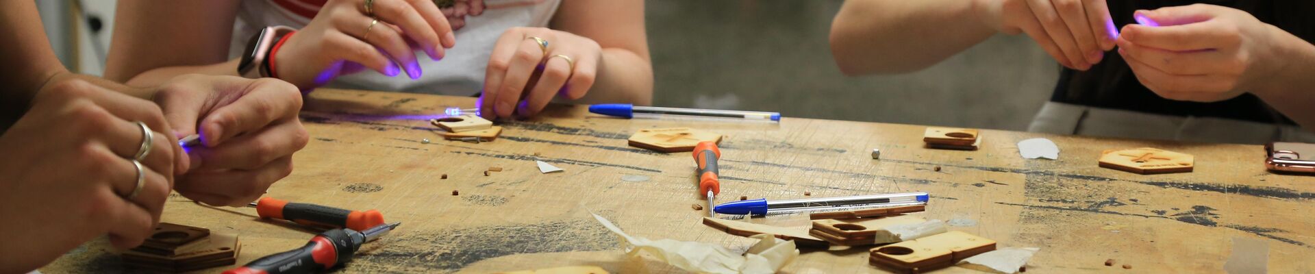General induction Inductees assembling the hand tools kit during the general induction