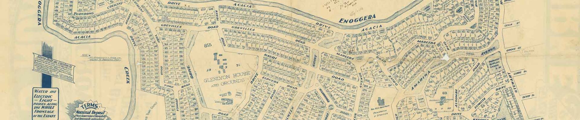 Glenlyon Gardens, Ashgrove Plan of allotments to be sold