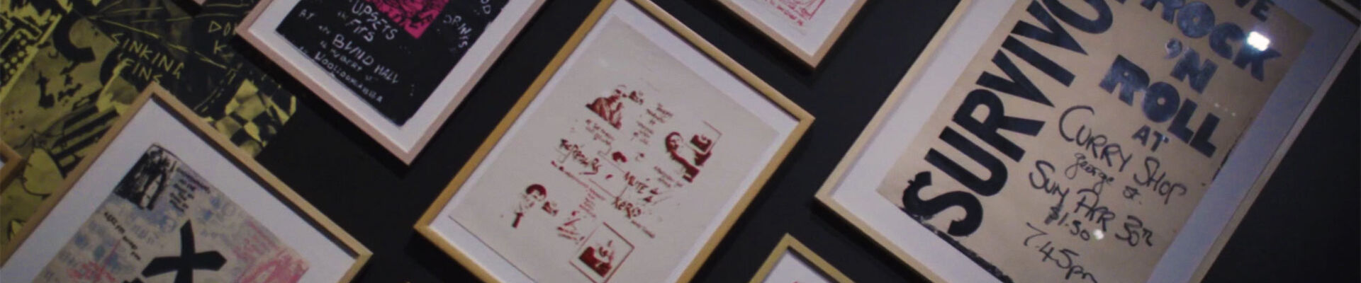 Posters inside the Cut Copy exhibition