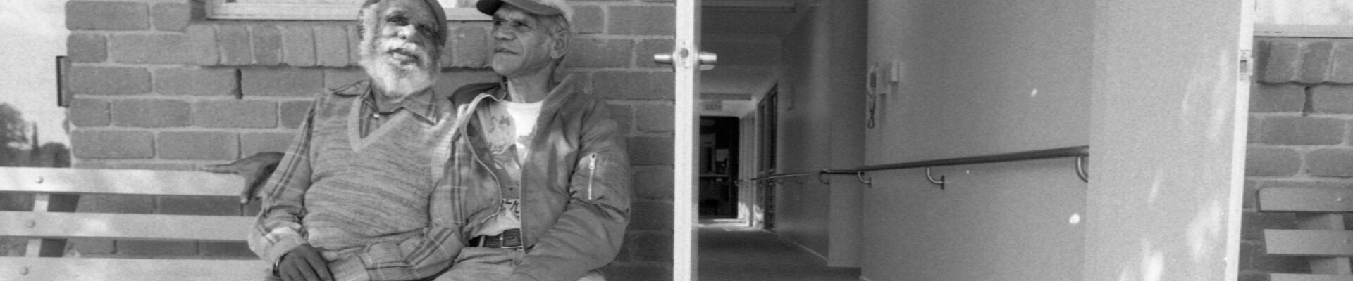 Aboriginal men at the Ny-Ku Byun aged care facility in Cherbourg Queensland