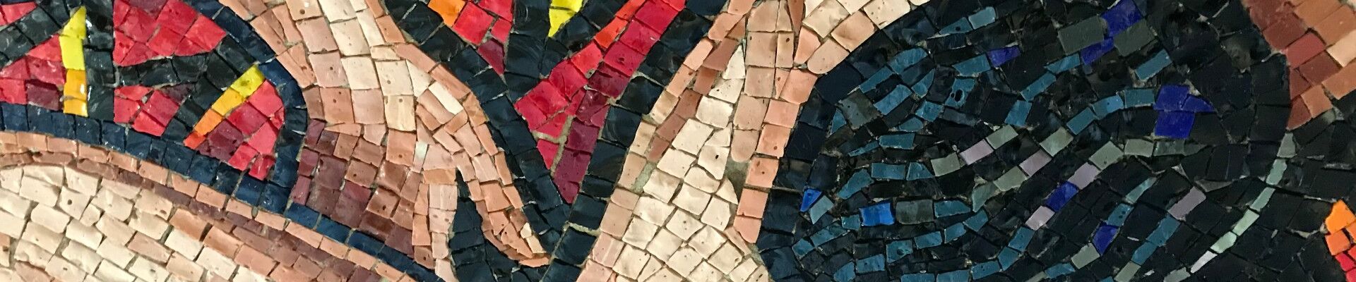 Close up of the mosaic by Don Ross at Anzac Square Memorial Galleries