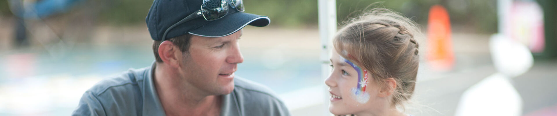 Father and daughter at Dads Read Dalby