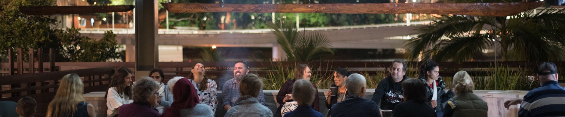 A Night By The Fire with Anita Heiss Group of people sitting around the fire talking