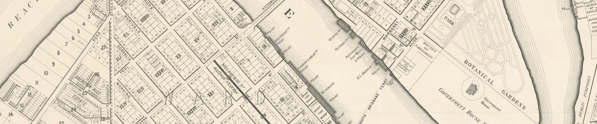 Cropped zoom of McKellars official map of Brisbane  suburbs 1895 - Sheet 8