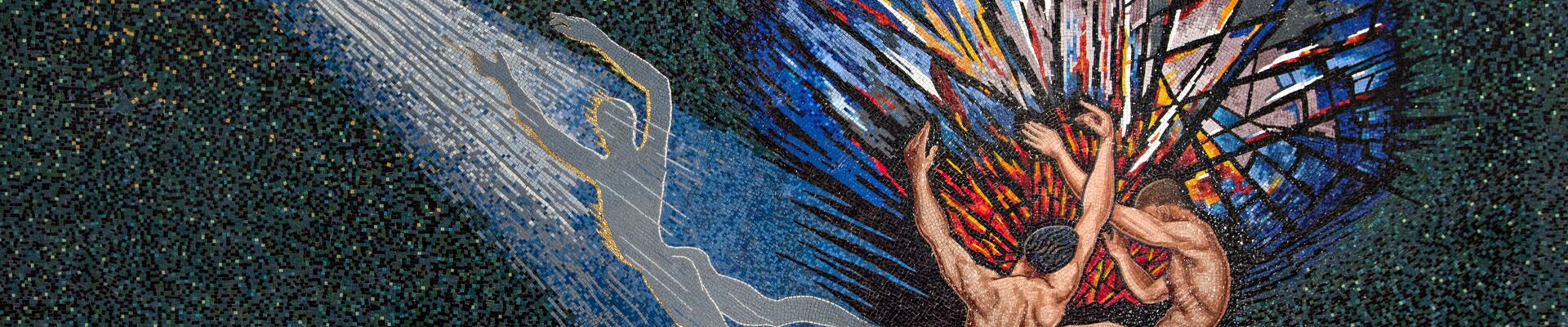 Don Ross memorial mosaic inside the World War II Gallery at Anzac Square Memorial Galleries 2019 photo by Leif Ekstrom State Library of Queensland