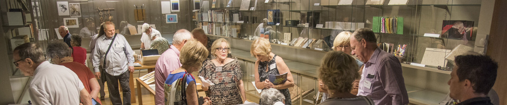People enjoying an exhibition