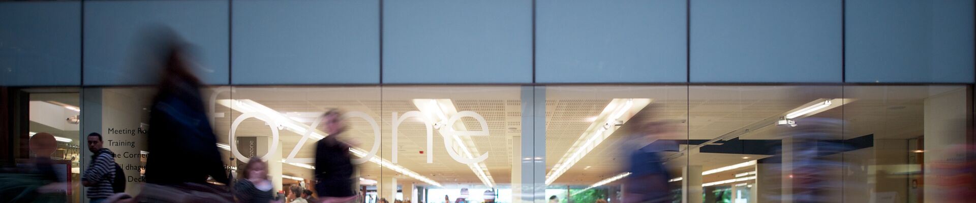 Visitors in the Knowledge Walk at State Library