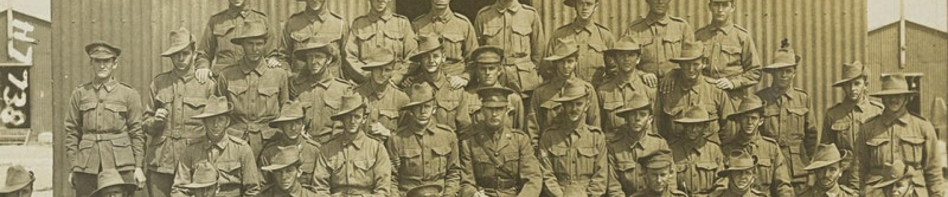 Group Portrait of Members of 42nd Infantry Battalion B Company England 1916