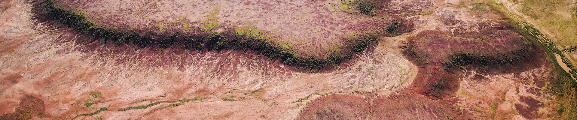 Aerial shot of the Australian landscape