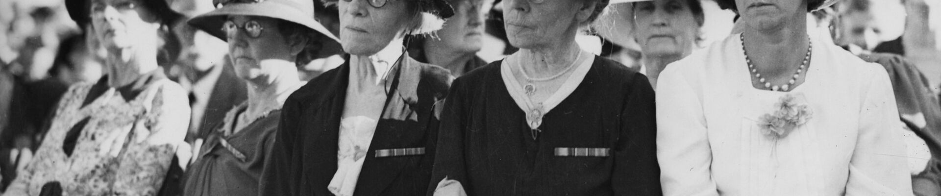 Group of women at the Anzac Day observance Shrine of Remembrance Anzac Square Brisbane 1937