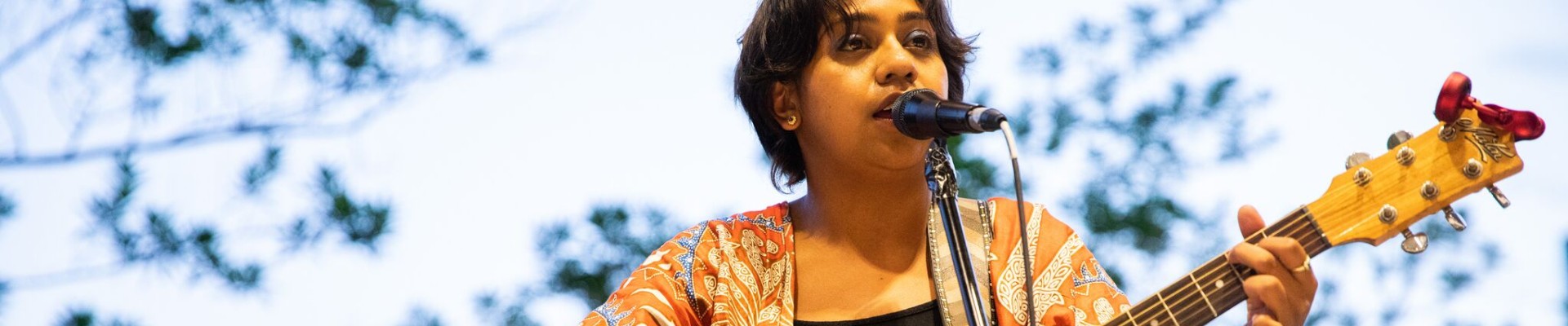 Emily Wurramara performing on the Queensland Terrace at the Minya Birran Celebration 21 February 2020 httpswwwslqqldgovauwhats-onminya-birran-what-now-indigenous-languages