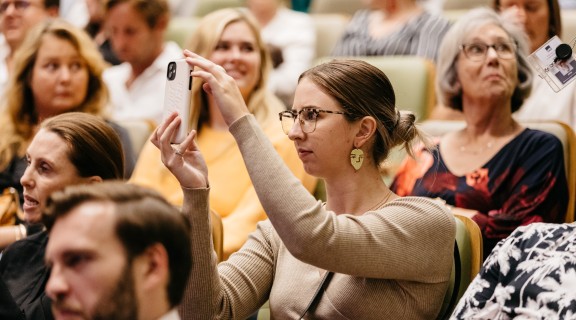 Audience at talk event 