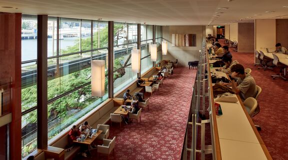 People sitting in the library