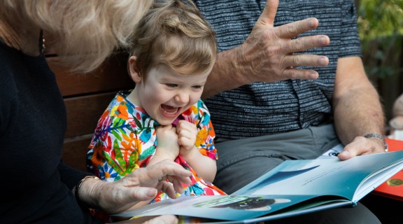 Child being read to