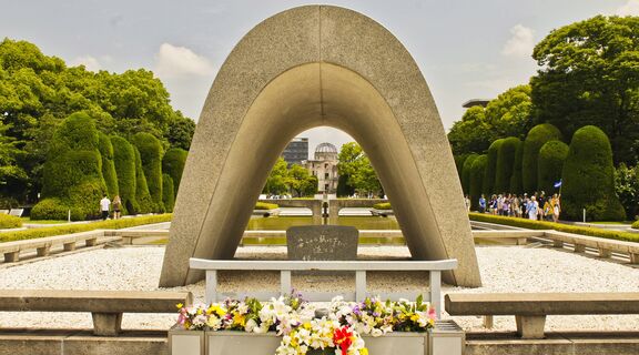 Cenotaph for the victims of the atomic bomb, Hiroshima Peace Memorial Park