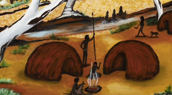Painting depicting the Traditional (Kalkadunga) life