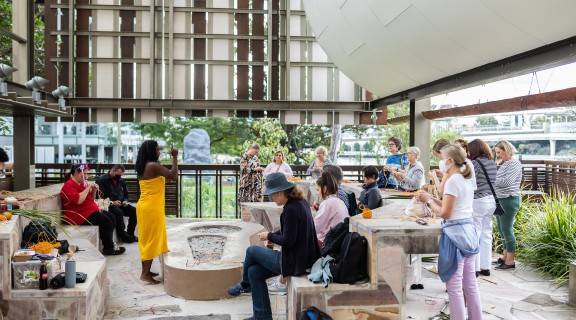 Badu Island Weaving at State Library of Queensland's Extra Ordinary Day.