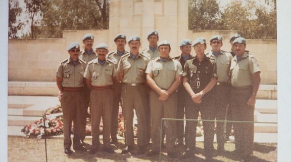 UNMOs at Beersheba War Cemetery 1983, photographer unknown