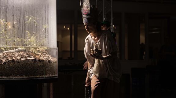 A photo of Intimate Organisms art installation